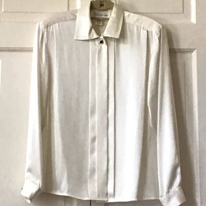 NWT Jones New York Satin Look Button Down Top-10